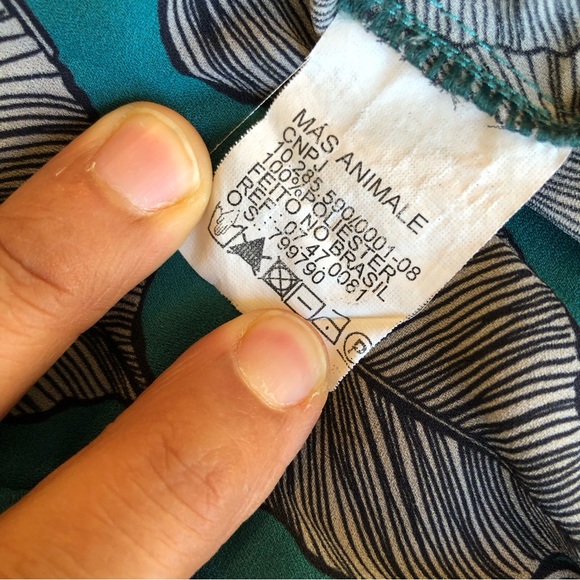 Mas Animale Overall Romper Women’s Size 36(XS/S) Green/Gray Long Flared Sleeves - Picture 8 of 16